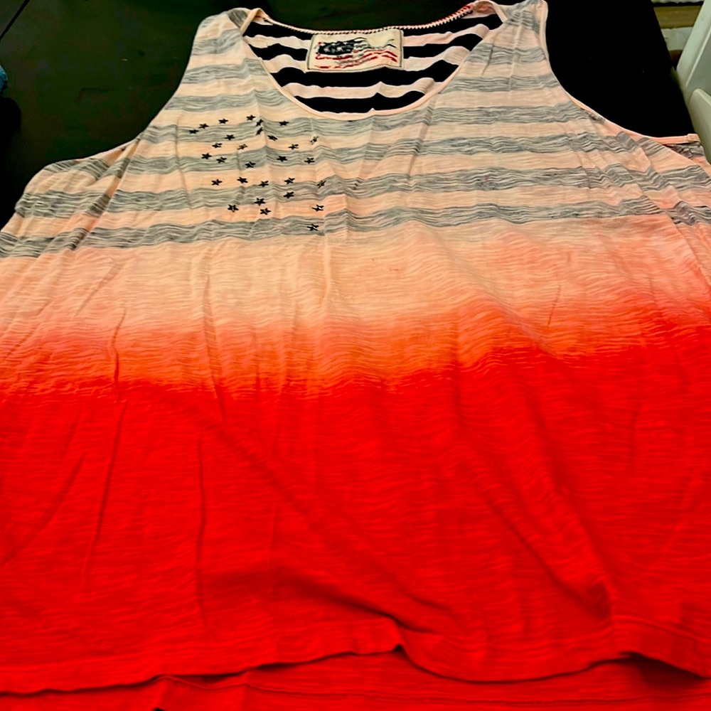 Women's tank top, American Flag 3X